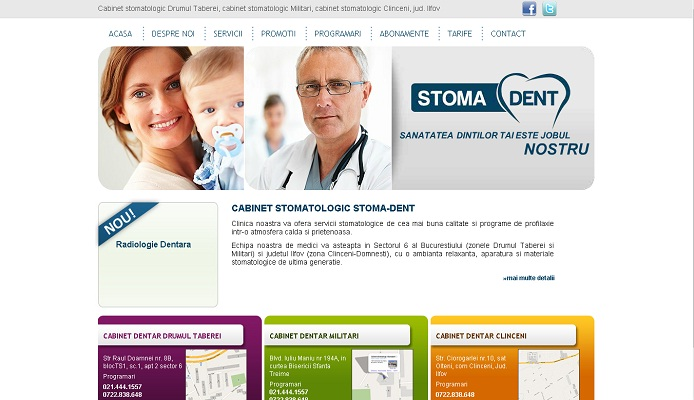 Creare site de prezentare cabinet stomatologic